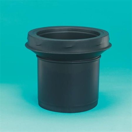 INTEGRA MILTEX Selkirk Corporation JSC6ASE 6 Inch  Model DSP Double-Wall Stovepipe Adaptor Stovepipe To Chimney  Stainless Steel Painted Black 77690